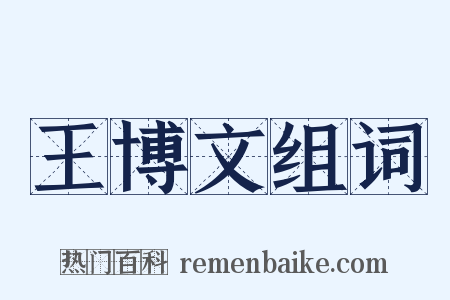 王博文组词是什么意思的图片